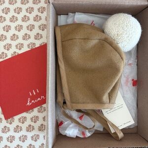 Briar Baby Pom Bonnet in Camel